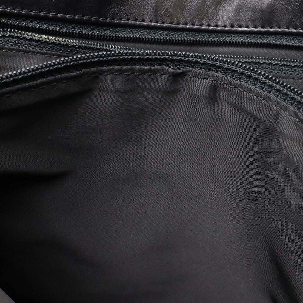 CHANEL Black Leather Logo Shoulder Bag - Picture 7 of 9